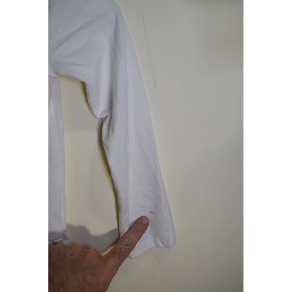 2015 Gymboree White Long Sleeve‎ Dress Rhinestone Pockets Casual GIRLS 6 FLAW